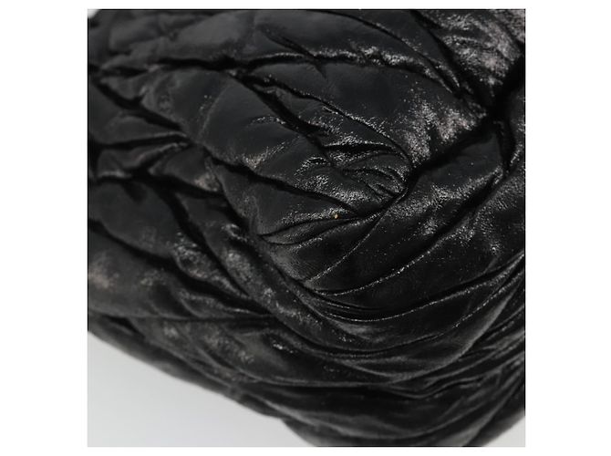 Miu Miu Hand Bag Leather 2way Black Gold - vista 18