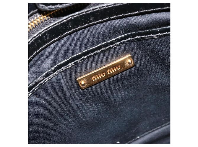 Miu Miu Hand Bag Leather 2way Black Gold - vista 20