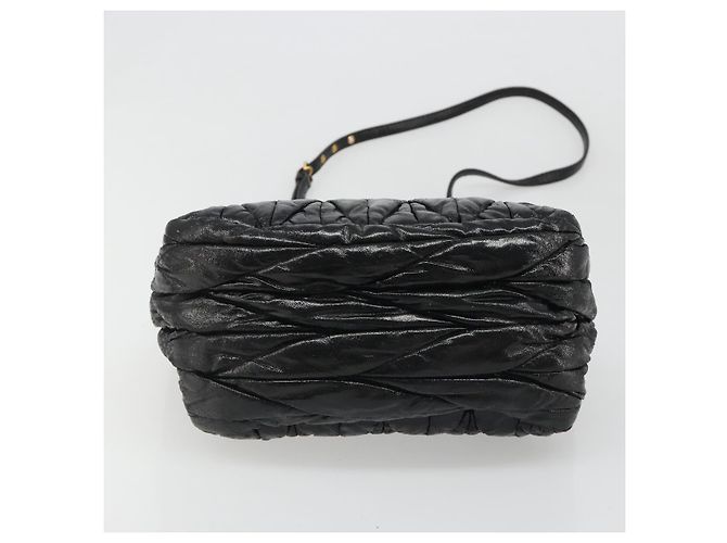 Miu Miu Hand Bag Leather 2way Black Gold - vista 5
