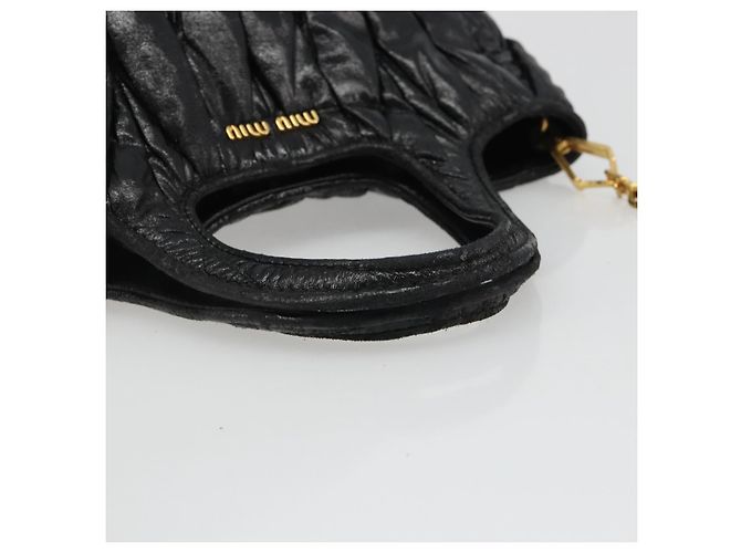 Miu Miu Hand Bag Leather 2way Black Gold - vista 7