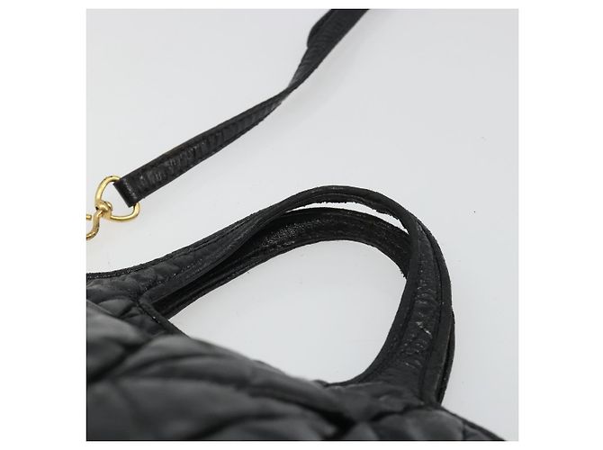 Miu Miu Hand Bag Leather 2way Black Gold - vista 8