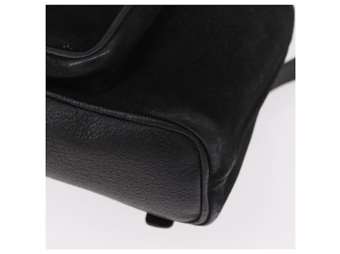GUCCI Bamboo Backpack Suede Black Gold 003 1705 0030 - vista 17