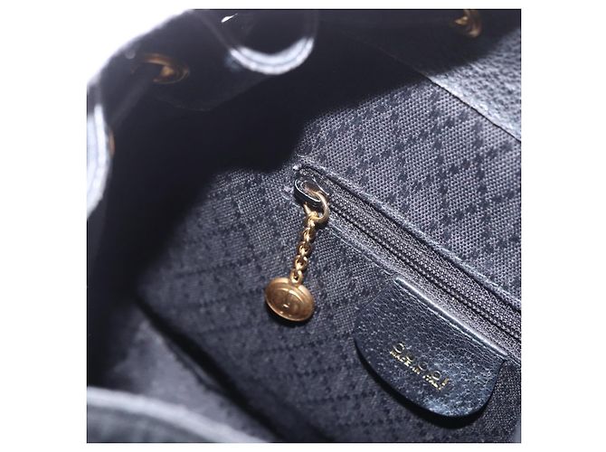 GUCCI Bamboo Backpack Suede Black Gold 003 1705 0030 - vista 26