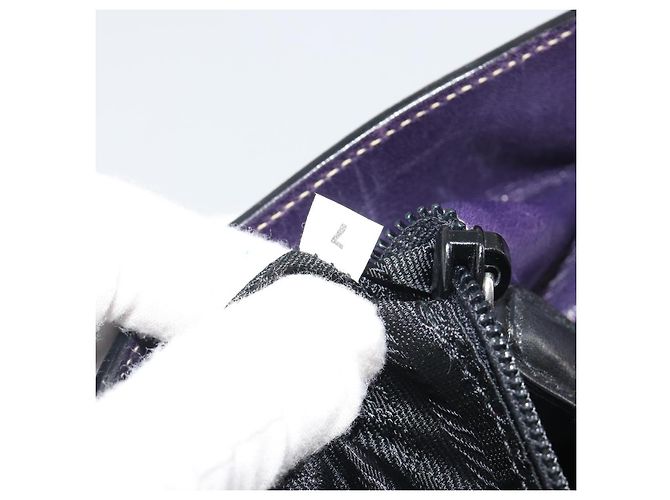 PRADA Schultertasche Leder Lila Gold - Ansicht 12