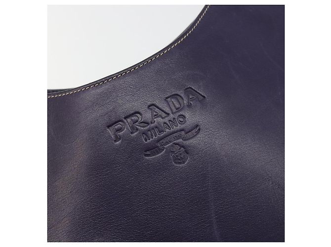 PRADA Schultertasche Leder Lila Gold - Ansicht 17