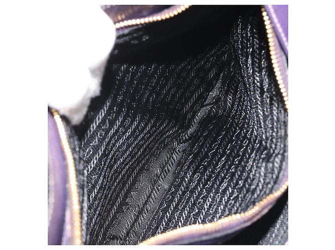 PRADA Schultertasche Leder Lila Gold - Ansicht 23