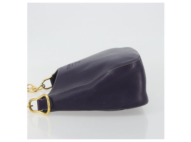 PRADA Schultertasche Leder Lila Gold - Ansicht 4
