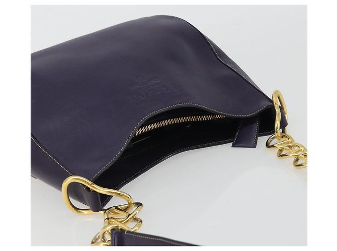 PRADA Schultertasche Leder Lila Gold - Ansicht 6