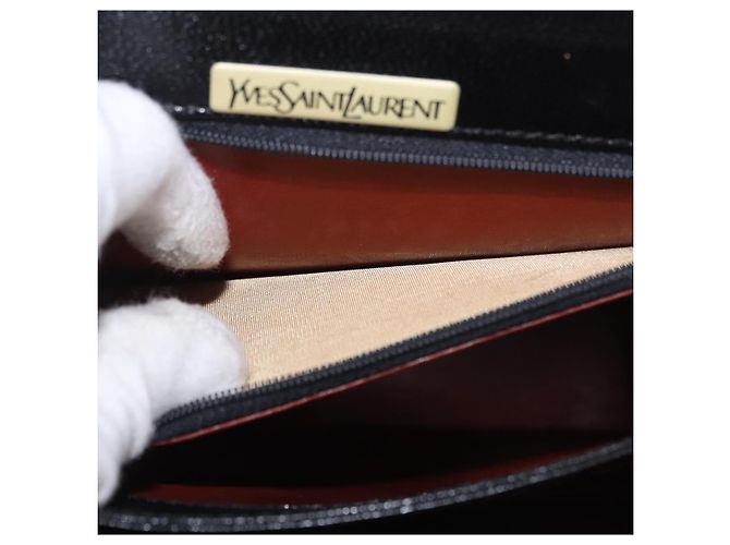 SAINT LAURENT Hand Bag Leather Black Gold - vista 12