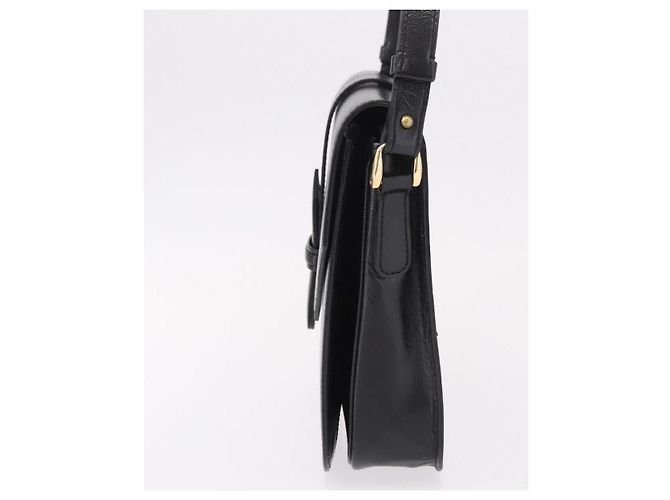 SAINT LAURENT Hand Bag Leather Black Gold - vista 3