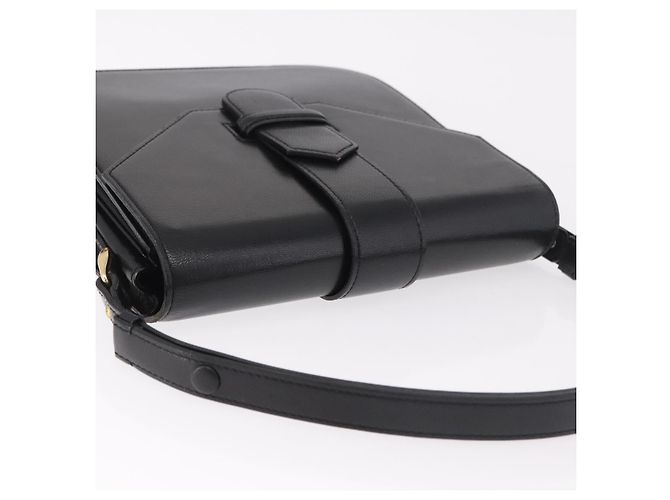 SAINT LAURENT Hand Bag Leather Black Gold - vista 6