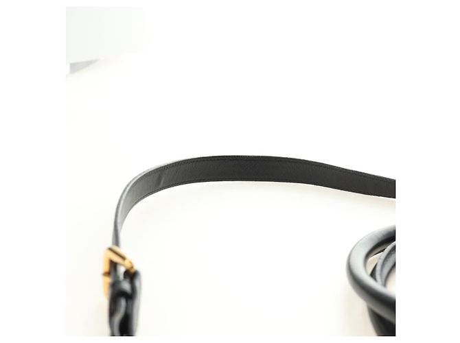 PRADA Hand Bag Leather 2way Black Gold - vista 15