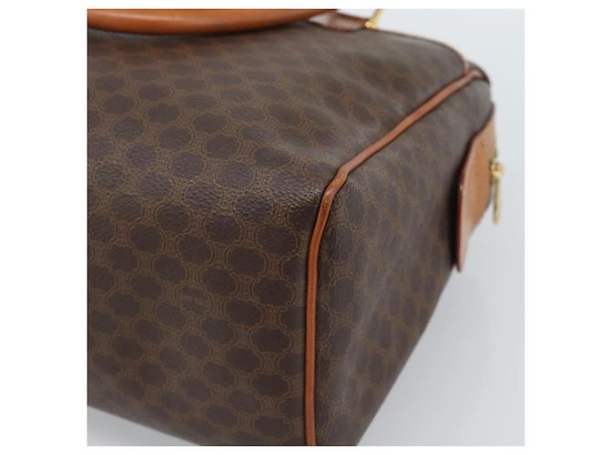 Céline CELINE Macadam Canvas Boston Bag PVC Leather Brown Gold - vista 15