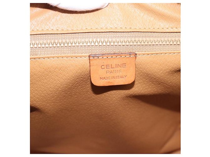 Céline CELINE Macadam Canvas Boston Bag PVC Leather Brown Gold - vista 18