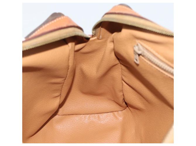 Céline CELINE Macadam Canvas Boston Bag PVC Leather Brown Gold - vista 20