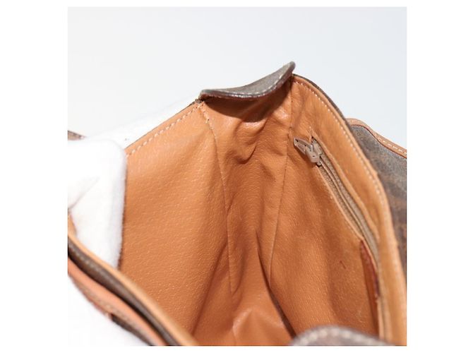 Céline CELINE Macadam Canvas Circle Shoulder Bag PVC Leather Brown Gold - vista 20
