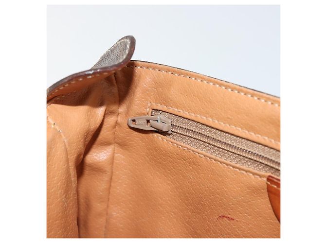 Céline CELINE Macadam Canvas Circle Shoulder Bag PVC Leather Brown Gold - vista 21