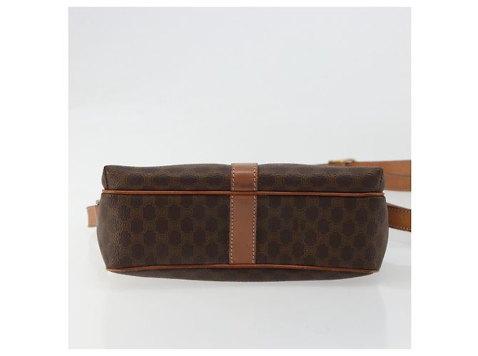 Céline CELINE Macadam Canvas Circle Shoulder Bag PVC Leather Brown Gold - vista 5