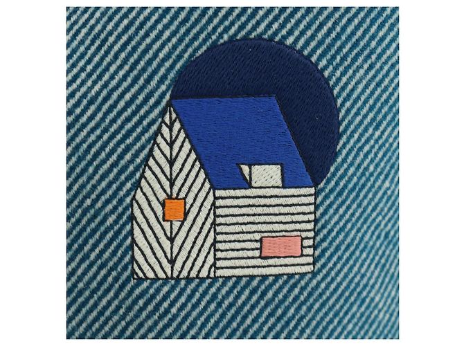 Hermès HERMES Purse Epope Shoulder Bag Wool Blue - vista 19