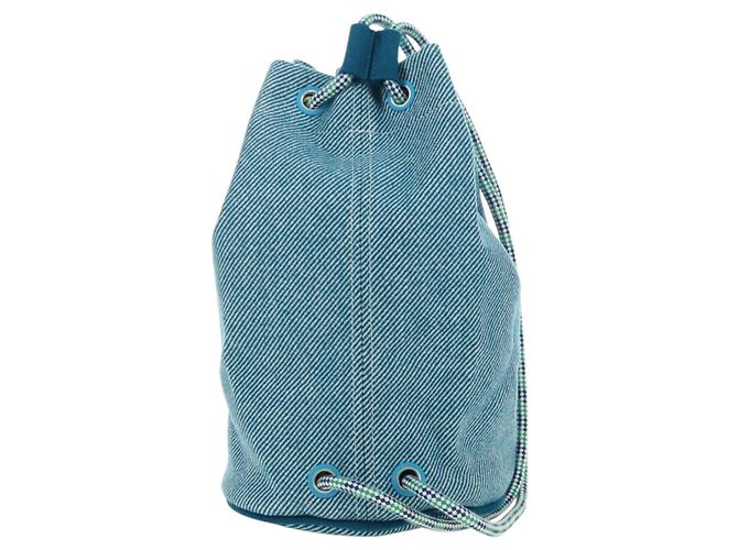 Hermès HERMES Purse Epope Shoulder Bag Wool Blue - vista 2