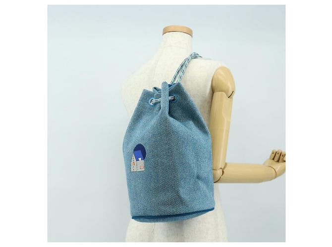 Hermès HERMES Purse Epope Shoulder Bag Wool Blue - vista 25