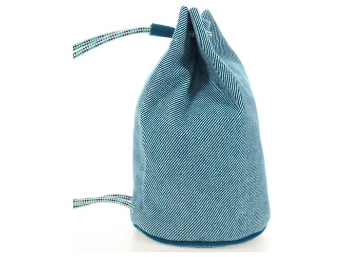 Hermès HERMES Purse Epope Shoulder Bag Wool Blue - vista 3