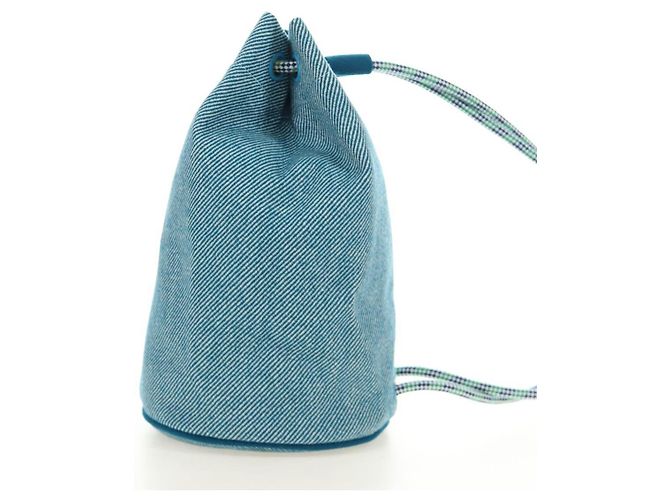 Hermès HERMES Purse Epope Shoulder Bag Wool Blue - vista 4