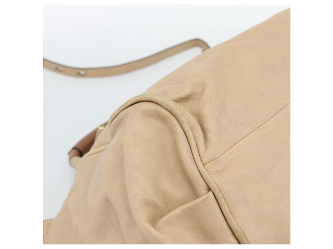Chloé Chloe Etel Hand Bag Leather 2way Beige Gold - vista 15