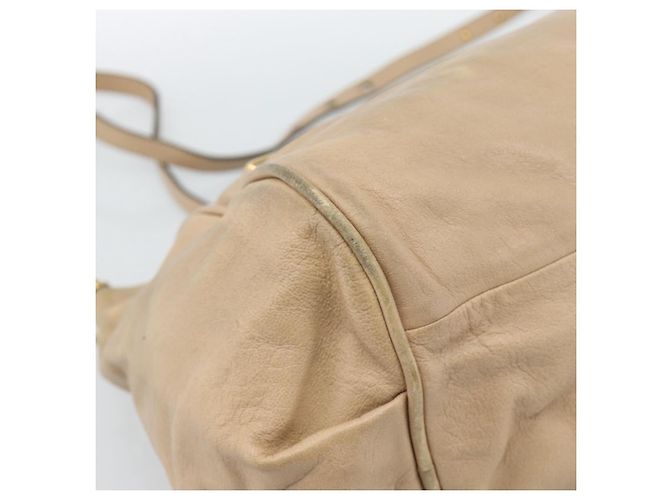 Chloé Chloe Etel Hand Bag Leather 2way Beige Gold - vista 17