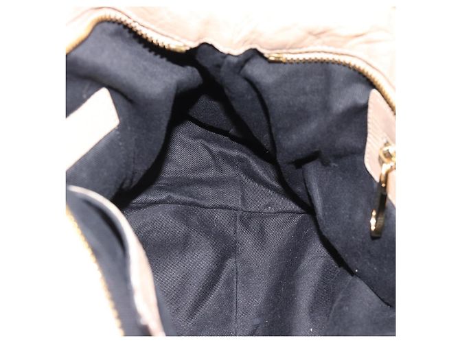 Chloé Chloe Etel Hand Bag Leather 2way Beige Gold - vista 22