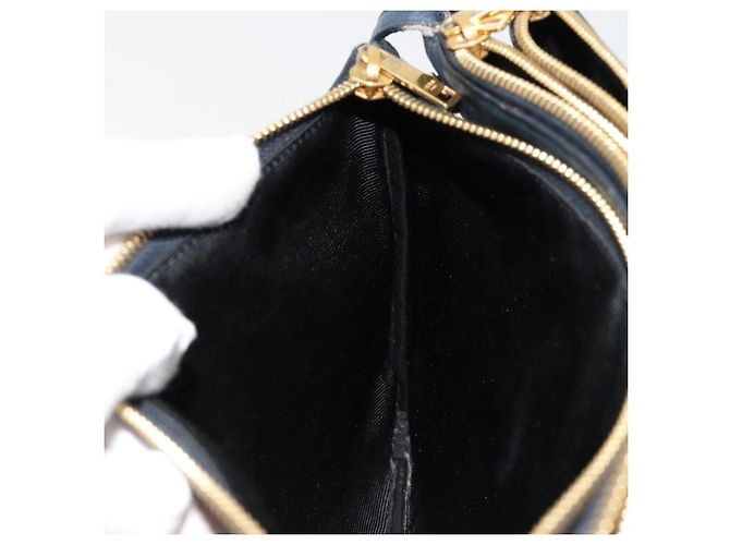 Céline CELINE Trio Shoulder Bag Leather Navy Gold - vista 19