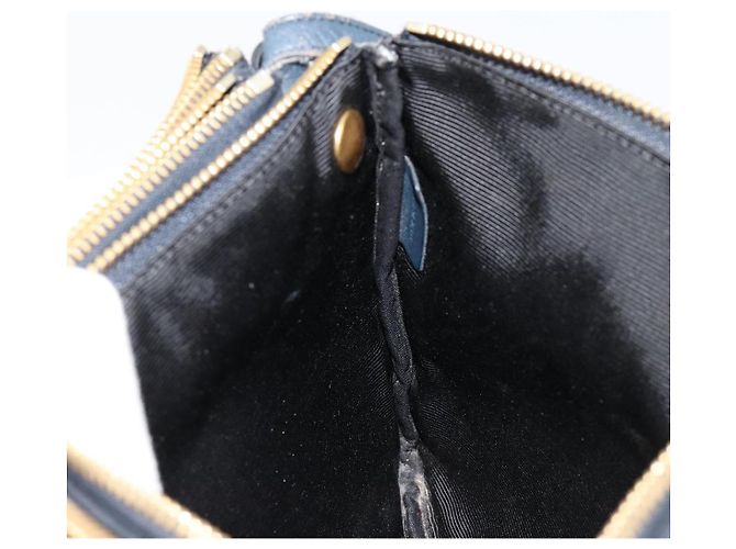 Céline CELINE Trio Shoulder Bag Leather Navy Gold - vista 20