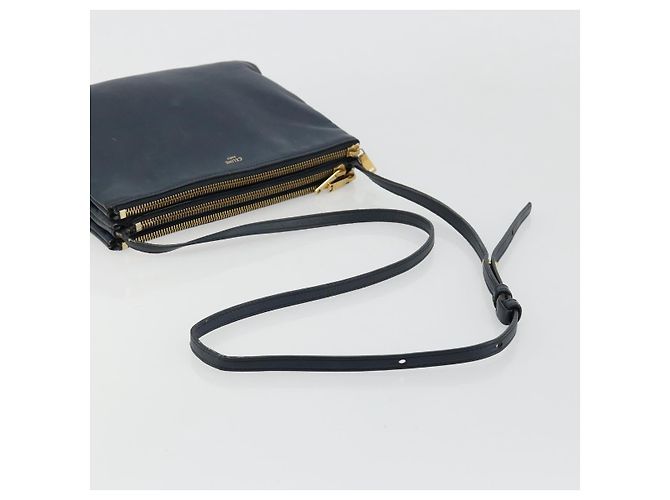 Céline CELINE Trio Shoulder Bag Leather Navy Gold - vista 7