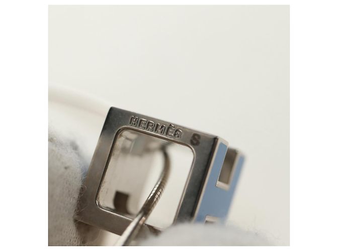 Hermès HERMES Cage De H H Cube Necklace metal Silver - vista 11