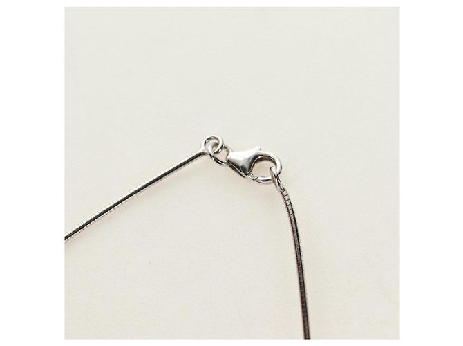 Hermès HERMES Cage De H H Cube Necklace metal Silver - vista 3