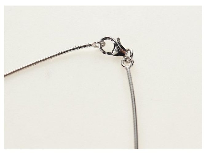 Hermès HERMES Cage De H H Cube Necklace metal Silver - vista 6