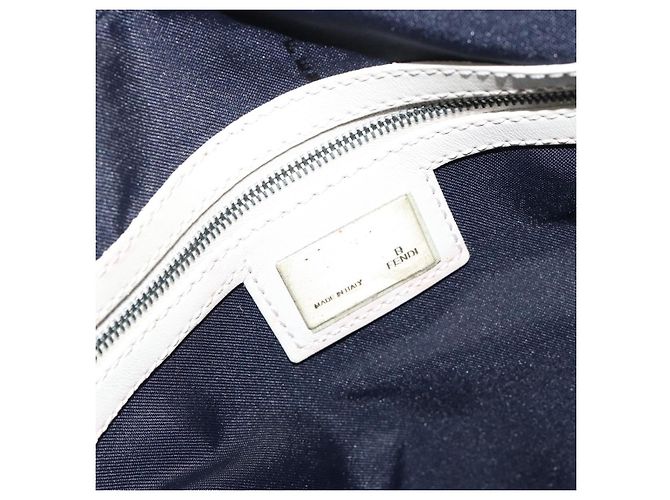 FENDI Zucchino Canvas Hand Bag Navy Silver - vista 19