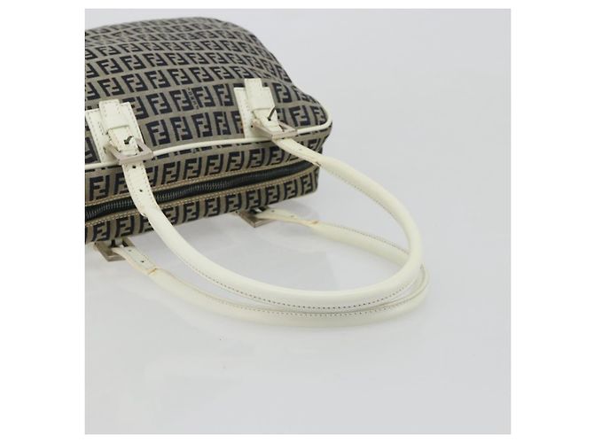 FENDI Zucchino Canvas Hand Bag Navy Silver - vista 8