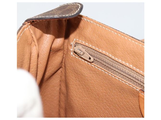 Céline CELINE Macadam Canvas Shoulder Bag PVC Leather Brown Gold - vista 21