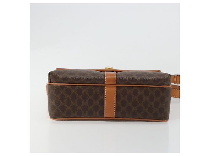 Céline CELINE Macadam Canvas Shoulder Bag PVC Leather Brown Gold - vista 5