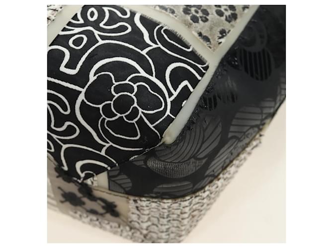 CHANEL Patchwork Tote Bag rubber Black Silver CC - vista 18