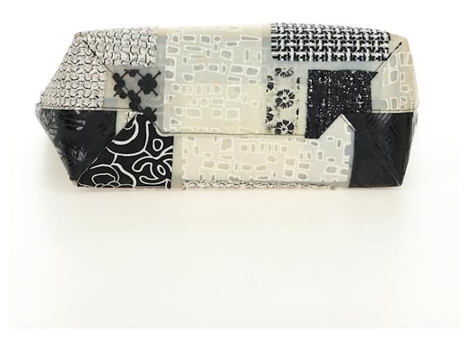 CHANEL Patchwork Tote Bag rubber Black Silver CC - vista 5