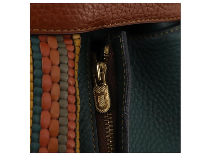DELVAUX Shoulder Bag Leather Green Gold - vista 10