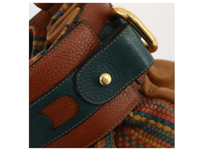 DELVAUX Shoulder Bag Leather Green Gold - vista 17