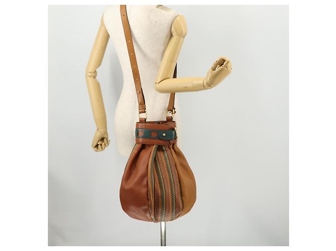 DELVAUX Shoulder Bag Leather Green Gold - vista 20