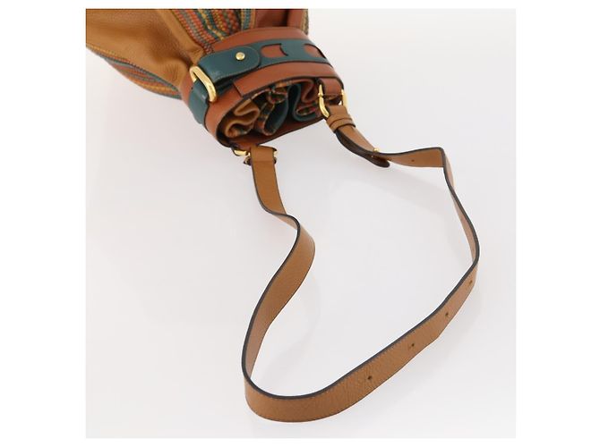 DELVAUX Shoulder Bag Leather Green Gold - vista 7