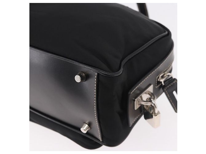 PRADA Schultertasche Nylon Black Silver - Ansicht 18