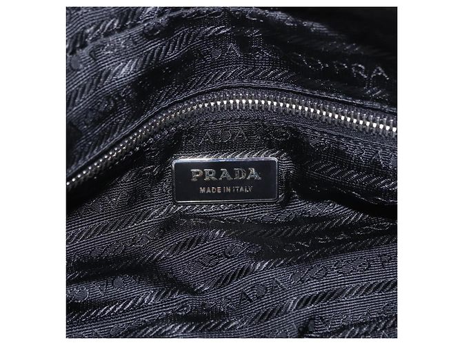 PRADA Schultertasche Nylon Black Silver - Ansicht 21