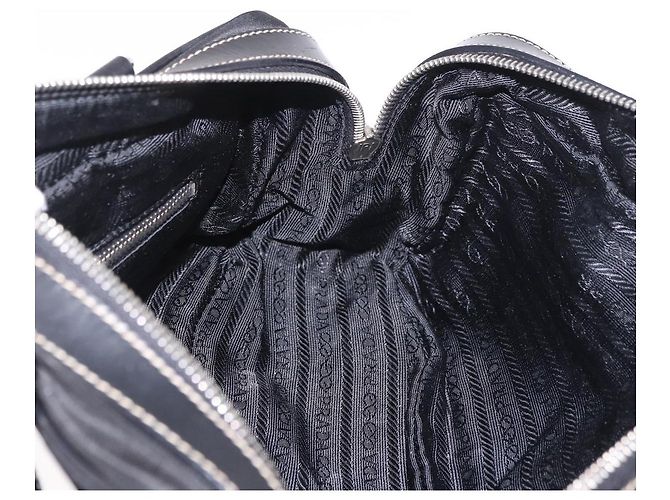 PRADA Schultertasche Nylon Black Silver - Ansicht 22
