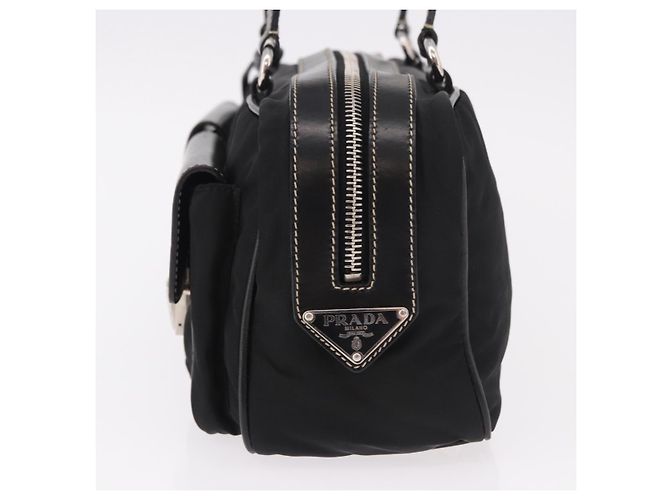 PRADA Schultertasche Nylon Black Silver - Ansicht 3